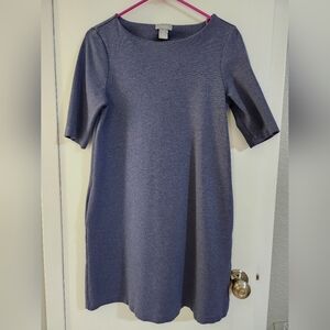 Classic Shift Dress in Heather Blue - Women's